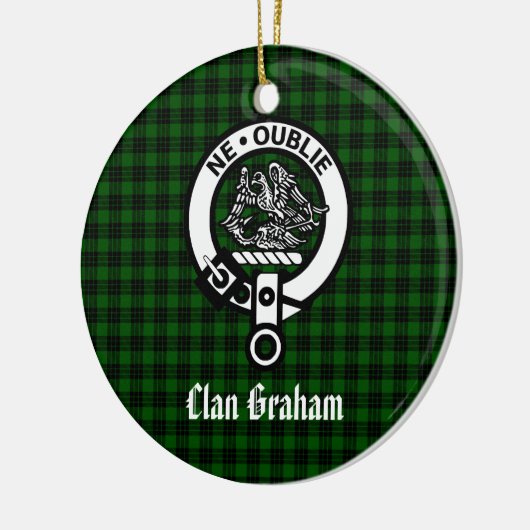 Clan Graham Crest Badge Persoonlijk Keramisch Ornament (Links)