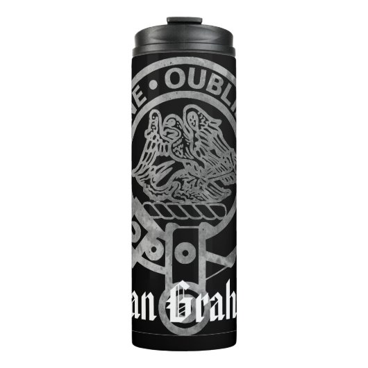 Clan Graham Crest Badge Thermal Tumbler Thermosbeker (Voorkant)