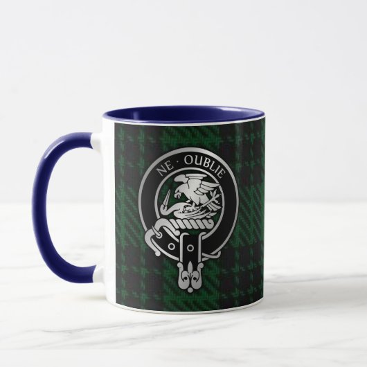 Clan Graham Crest en Mok Tartan (Links)