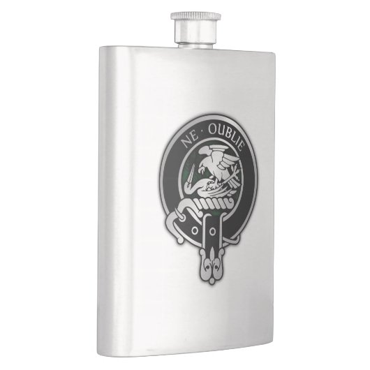 Clan Graham Crest en Tartan Flacon (Rechts)