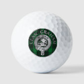 Clan Graham Crest en Tartan Golfballen (Voorkant)