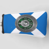 Clan Graham Crest en Tartan Knot Golfheadcover (Voorkant)