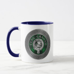 Clan Graham Crest en Tartan Knot Mok