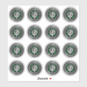 Clan Graham Crest en Tartan Knot Sticker (Vel)