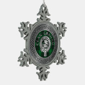 Clan Graham Crest en Tartan Knot Tin Sneeuwvlok Ornament (Links)