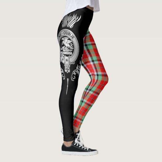Clan Graham Crest en Tartan Leggings (Rechts)