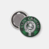 Clan Graham Crest en Tartan Magneet (Voorkant / Achterkant)