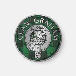 Clan Graham Crest en Tartan Magneet