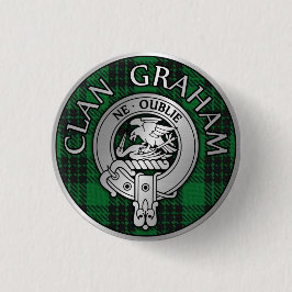 Clan Graham Crest en Tartan Ronde Button 3,2 Cm