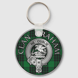 Clan Graham Crest en Tartan Sleutelhanger
