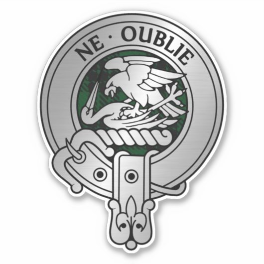 Clan Graham Crest en Tartan Sticker (Voorkant)
