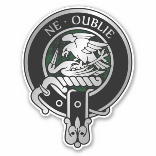 Clan Graham Crest en Tartan Sticker (Voorkant)