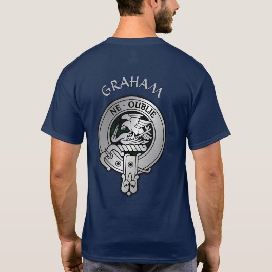 Clan Graham Crest en Tartan T-shirt (Achterkant)