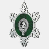 Clan Graham Crest en Tartan Tin Sneeuwvlok Ornament (Rechts)