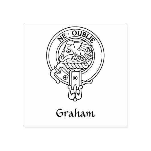 Clan Graham Crest Rubber Stamp Rubberstempel (Afrduk)