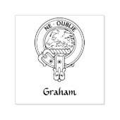 Clan Graham Crest Rubber Stamp Zelfinktende Stempel (Design)