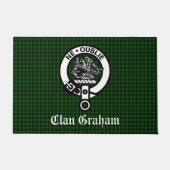 Clan Graham Crest & Tartan Front Deurmat (Voorkant)