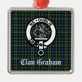Clan Graham Montrose Tartan & Crest gepersonalisee Metalen Ornament