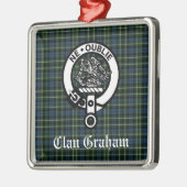 Clan Graham Montrose Tartan & Crest gepersonalisee Metalen Ornament (Links)