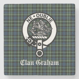 Clan Graham Montrose Tartan & Crest Stenen Onderzetter
