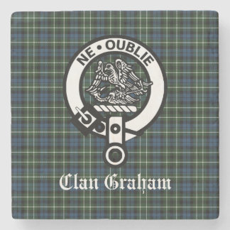 Clan Graham Montrose Tartan & Crest Stenen Onderzetter
