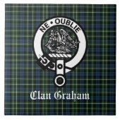 Clan Graham Montrose Tartan & Crest Tegeltje (Voorkant)