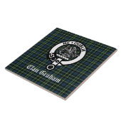 Clan Graham Montrose Tartan & Crest Tegeltje (Zijkant)