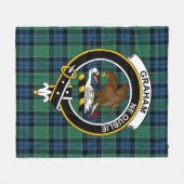 Clan Graham of Menteith Ancient Tartan Pset Fleece Deken (Voorkant (Horizontaal))