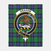 Clan Graham of Menteith Modern Tartan Pset Fleece Deken (Voorkant)