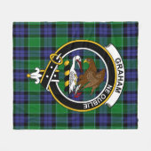 Clan Graham of Menteith Modern Tartan Pset Fleece Deken (Voorkant (Horizontaal))