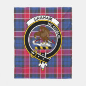 Clan Graham of Menteith Pink Tartan Pset Fleece Deken (Voorkant)