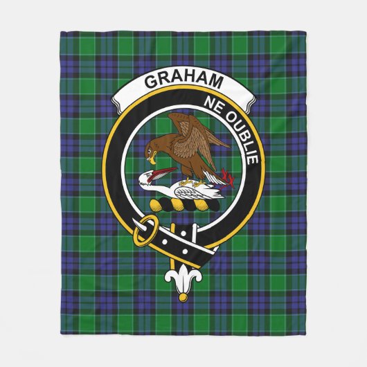 Clan Graham of Menteith Tartan Pset Fleece Deken (Voorkant)