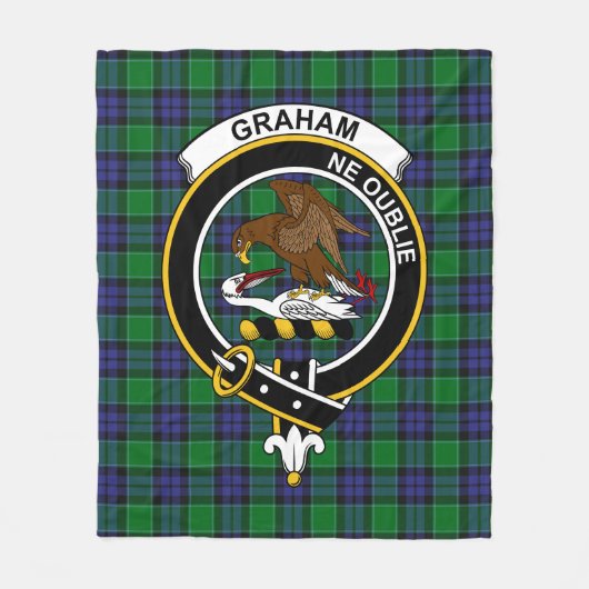 Clan Graham of Menteith Tartan Pset Fleece Deken (Voorkant)