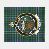 Clan Graham of Montrose Modern Tartan Pset Fleece Deken (Voorkant (Horizontaal))