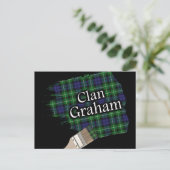 Clan Graham Scottish Tartan Paint Brush Briefkaart (Staand voorkant)