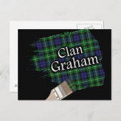 Clan Graham Scottish Tartan Paint Brush Briefkaart (Voorkant / Achterkant)