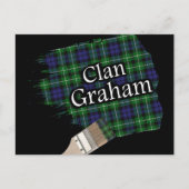 Clan Graham Scottish Tartan Paint Brush Briefkaart (Voorkant)