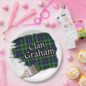 Clan Graham Scottish Tartan Paint Brush Papieren Bordje (Feest)
