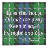 Clan Graham Tartan House Blessing Kubus (Voorkant)