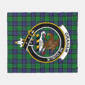 Clan Graham van Menteith Tartan Plaid Fleece Deken (Voorkant (Horizontaal))