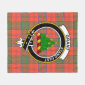 Clan Grant Ancient Tartan Pset Fleece Deken (Voorkant (Horizontaal))