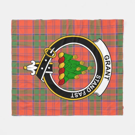 Clan Grant Ancient Tartan Pset Fleece Deken (Voorkant (Horizontaal))
