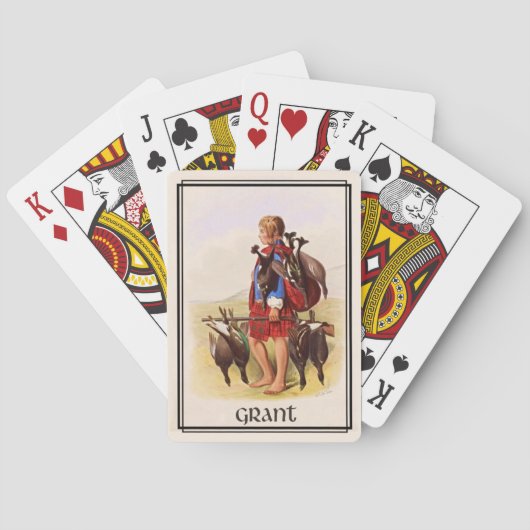 Clan Grant Classic Schotland Speelkaarten (Achterkant)