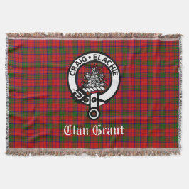 Clan Grant Crest Badge en Tartan Deken