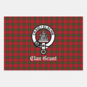 Clan Grant Crest Badge en Tartan Inpakpapier Vel (Voorkant 3)