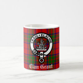 Clan Grant Crest Badge en Tartan Koffiemok