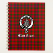 Clan Grant Crest Badge en Tartan Planner (Voorkant)