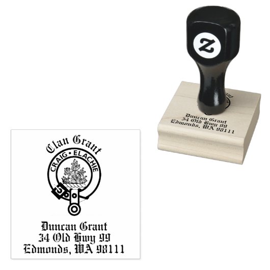 Clan Grant Crest Badge  Rubberstempel (Gestempeld)