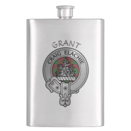 Clan Grant Crest & Tartan Flacon