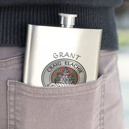 Clan Grant Crest & Tartan Flacon (Voorbeeld)